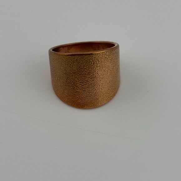 Tiny Wide Band Copper Pinkie Ring - Picture 3 of 5